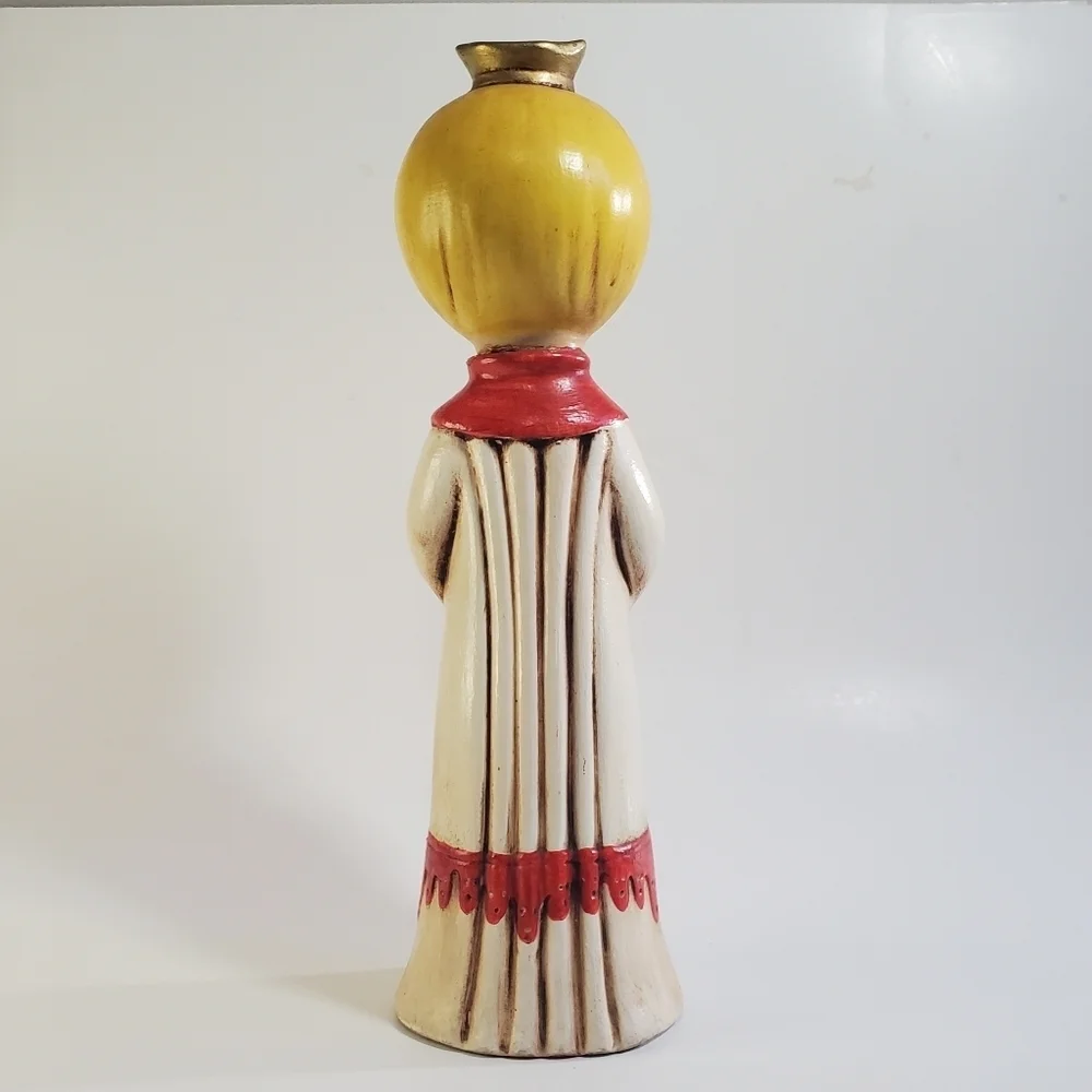 Vintage Ceramic Choir Girl Taper Candle Holder Christmas Figurine,  Candlestick